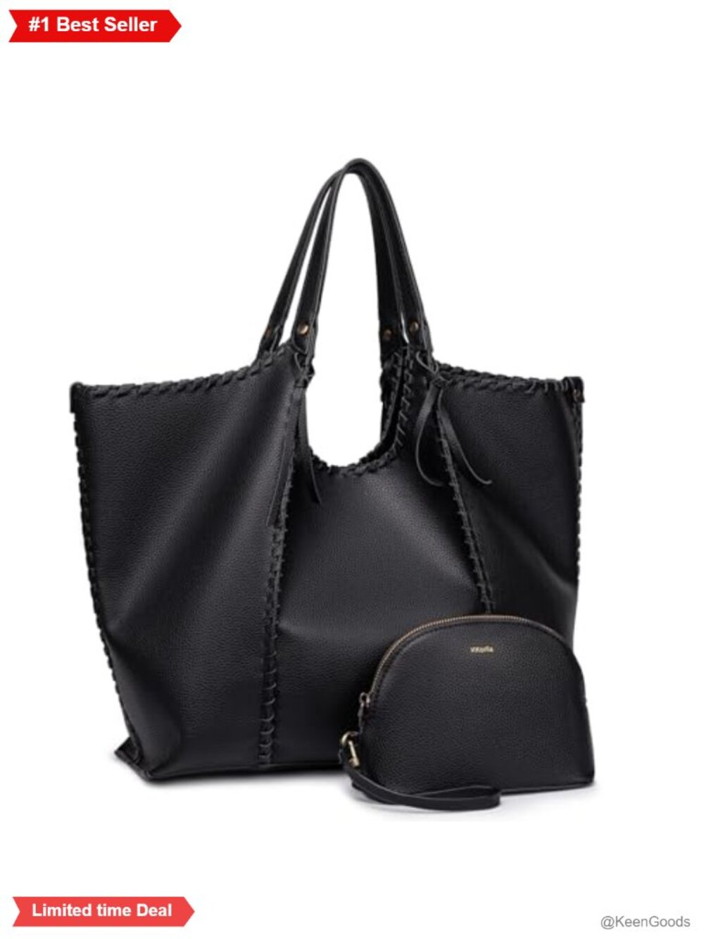 Oversized Vegan Leather Tote Bag Women Shoulder Purse Work Weekender Shopper